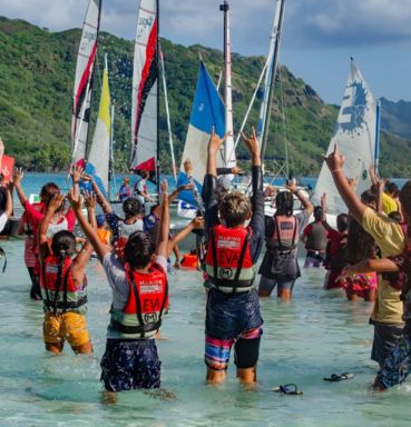 enfants saga école tahiti voile arue